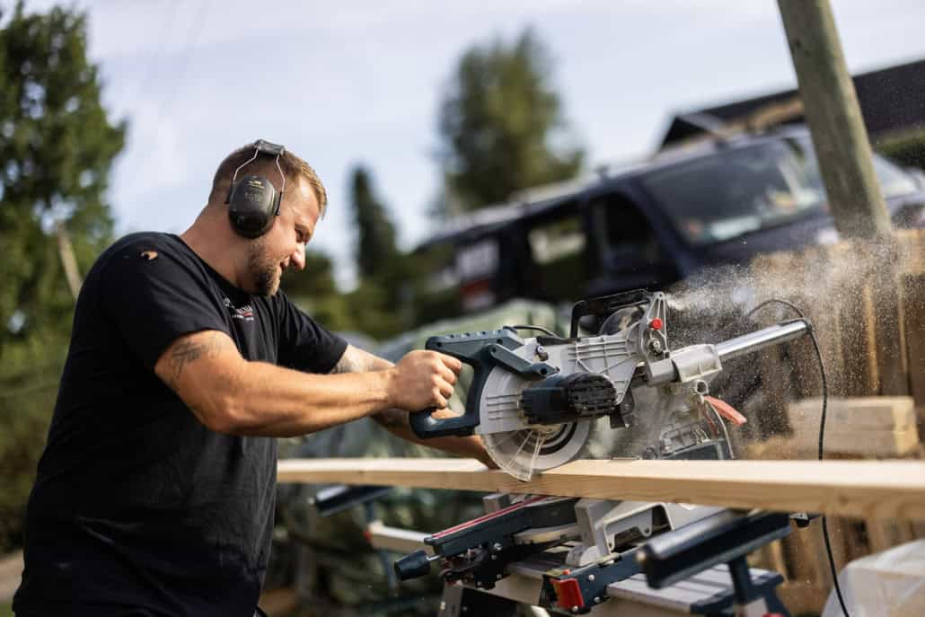 Savearbejde ved en kunde